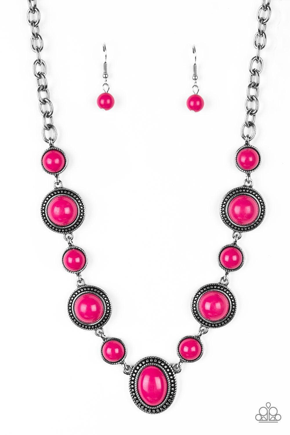 Paparazzi Accessories - Voyager Vibes - Pink Necklace - Bling by JessieK