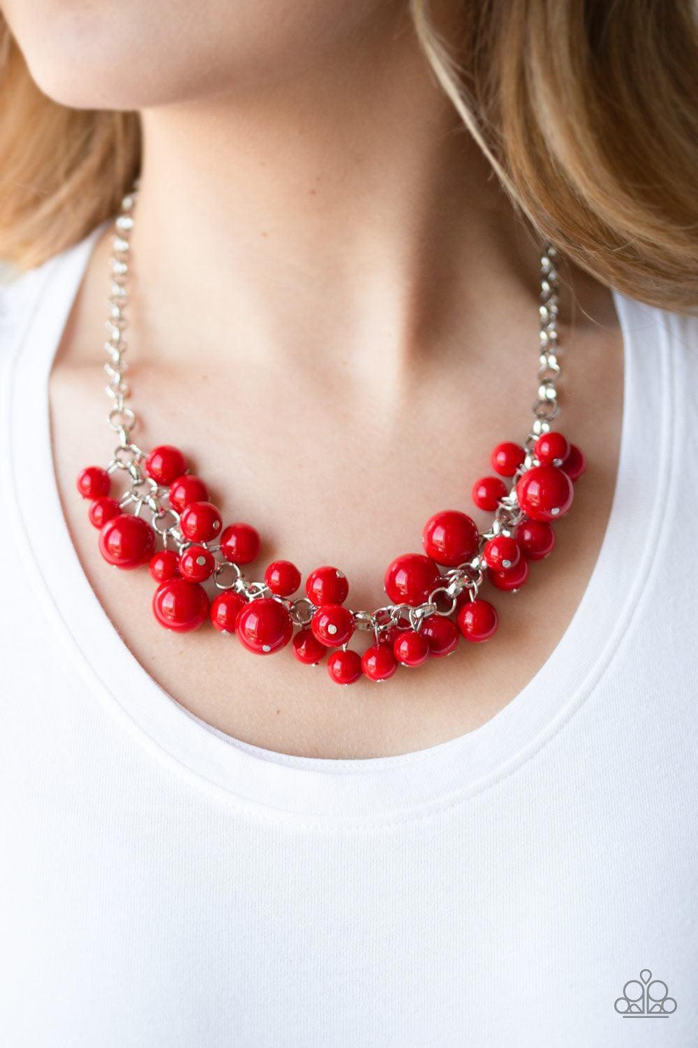 Paparazzi Accessories - Walk This Broadway- Red Necklace - Bling by JessieK