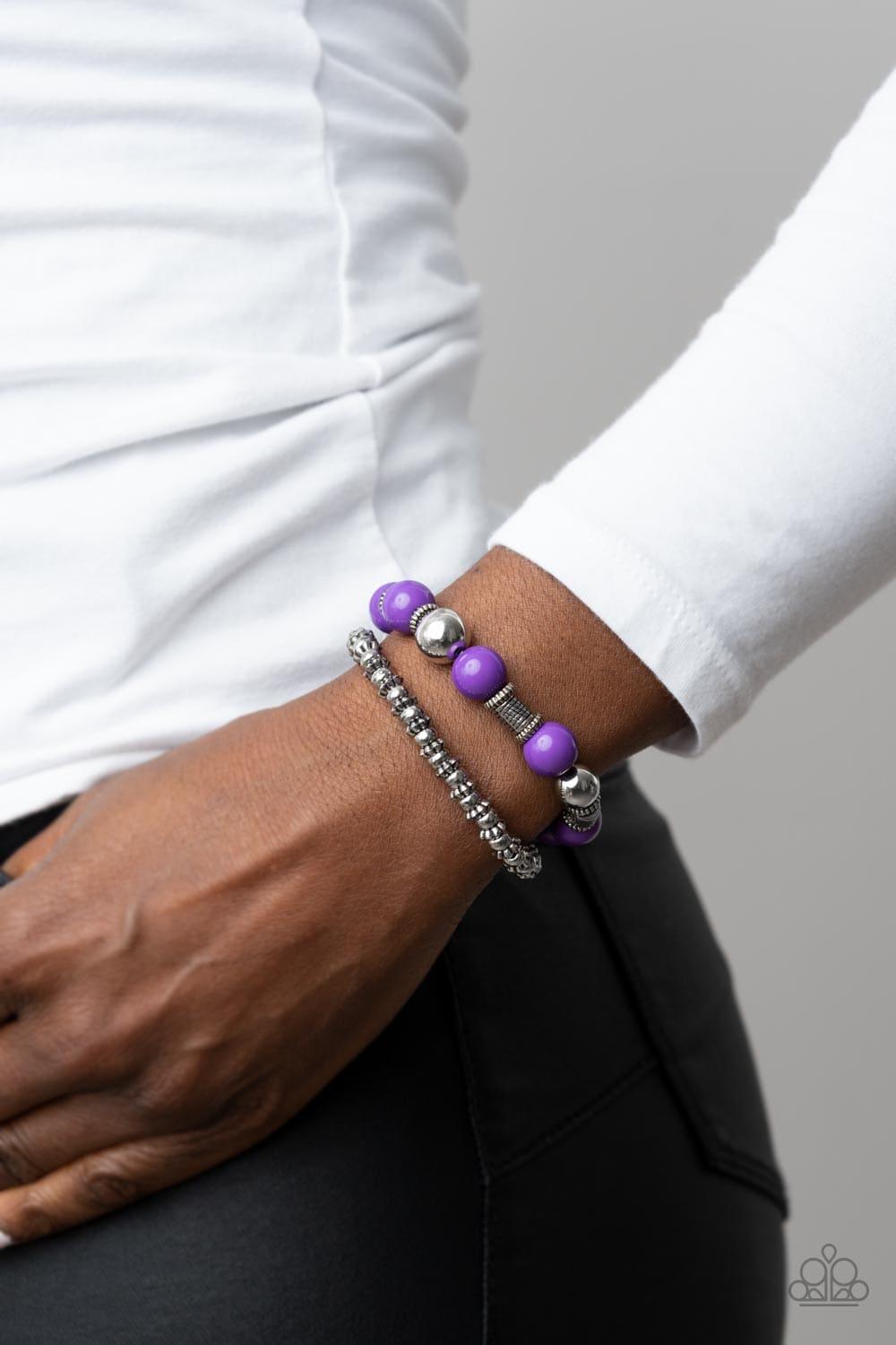 Paparazzi Accessories - Walk This Sway - Purple Bracelets - Bling by JessieK