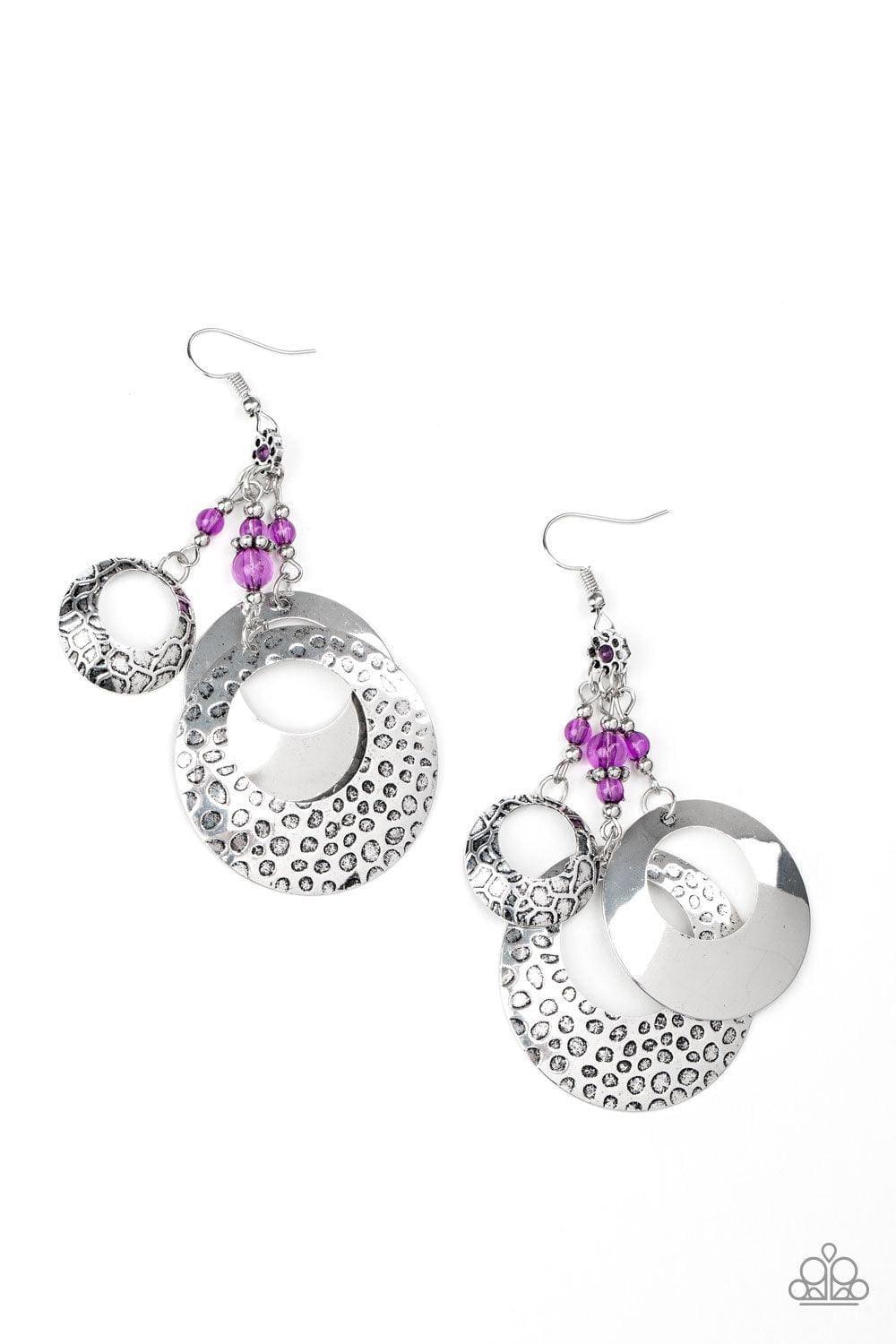 Paparazzi Accessories - Wanderlust Garden - Purple Earrings - Bling by JessieK