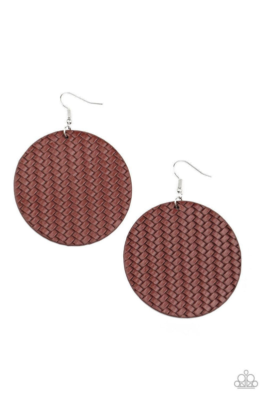 Paparazzi Accessories - Weave Your Mark - Red Earrings - Bling by JessieK