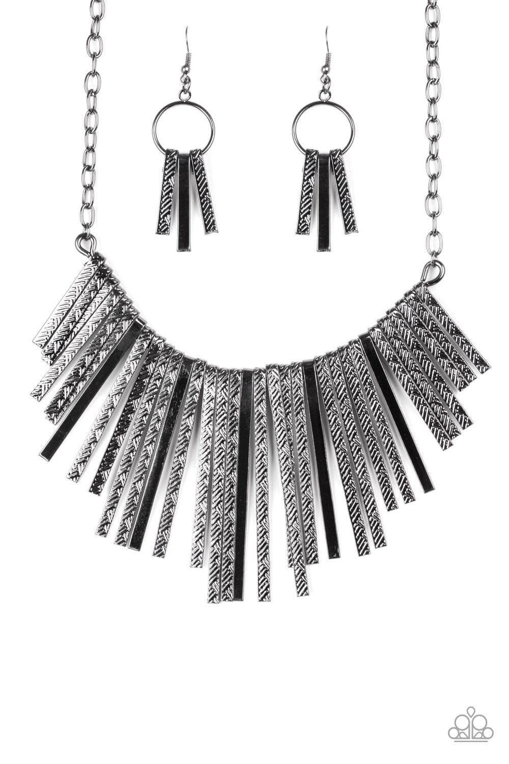 Paparazzi Accessories - Welcome To The Pack - Black Necklace - Bling by JessieK