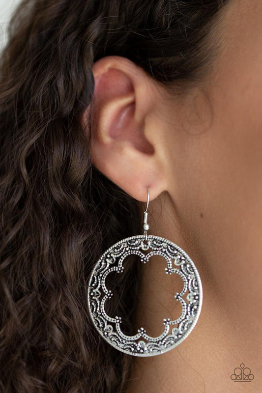 Paparazzi Accessories - Whimsical Wheelhouse - Silver Earrings - Bling by JessieK