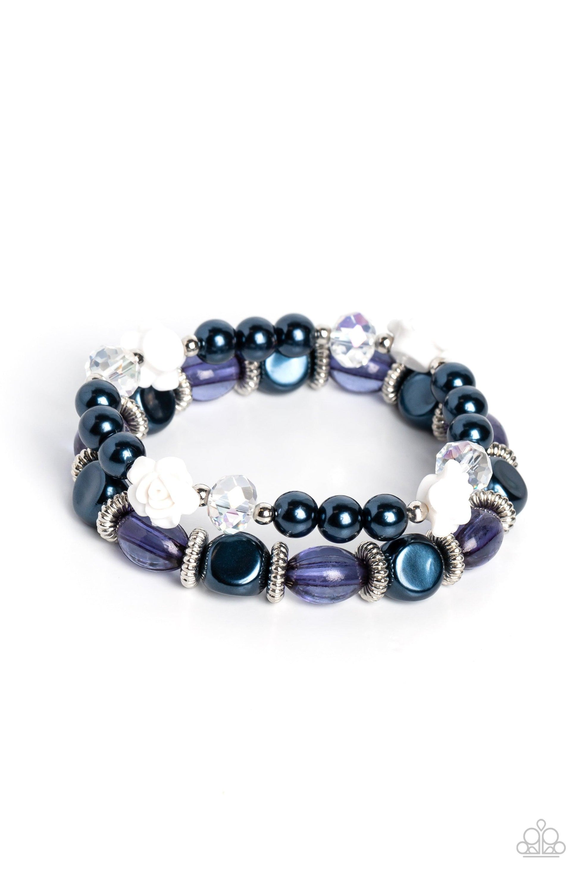 Paparazzi Accessories - Who ROSE There? - Blue Bracelet - Bling by JessieK