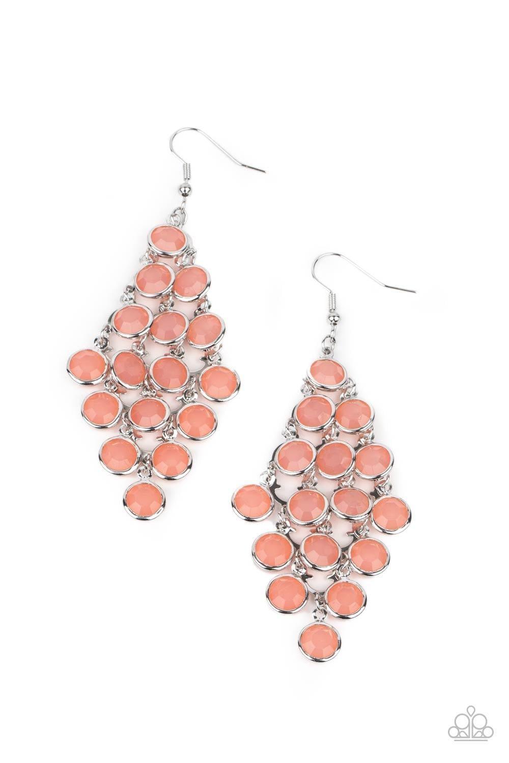 Paparazzi Accessories - With All Dew Respect - Orange Earrings - Bling by JessieK