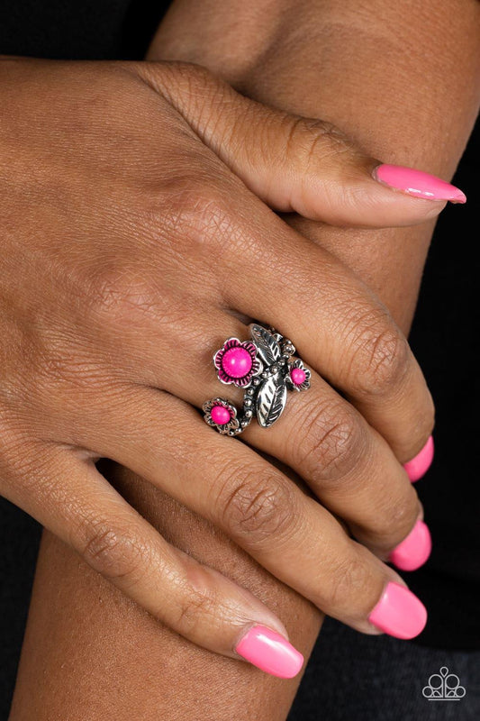 Paparazzi Accessories - Wonderland Wildflower - Pink Dainty Ring - Bling by JessieK