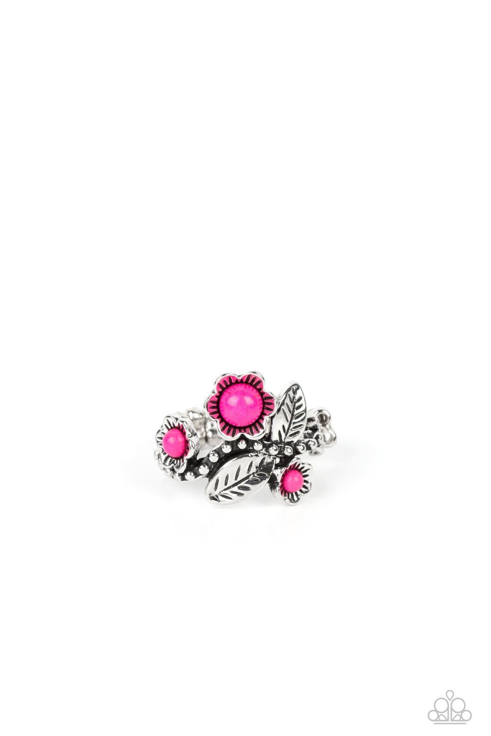 Paparazzi Accessories - Wonderland Wildflower - Pink Dainty Ring - Bling by JessieK
