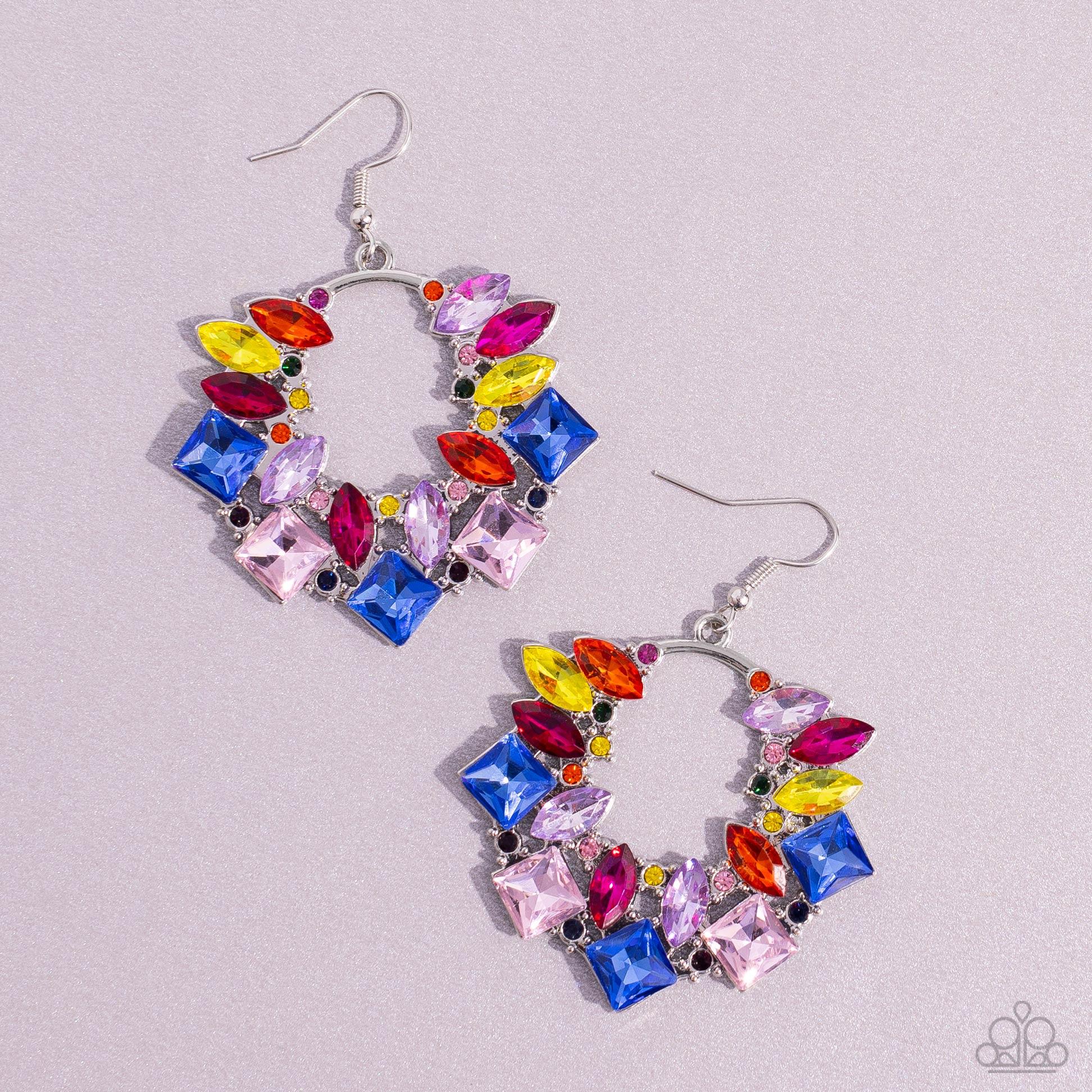 Paparazzi Accessories - Wreathed in Watercolors - Multicolor Earrings - Bling by JessieK