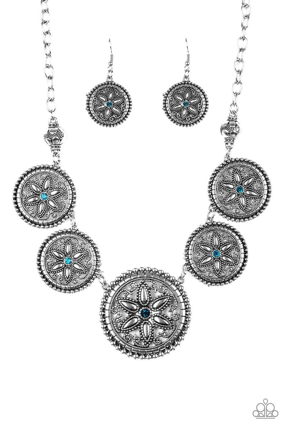 Paparazzi Accessories - Written In The Star Lilies - Blue Necklace - Bling by JessieK