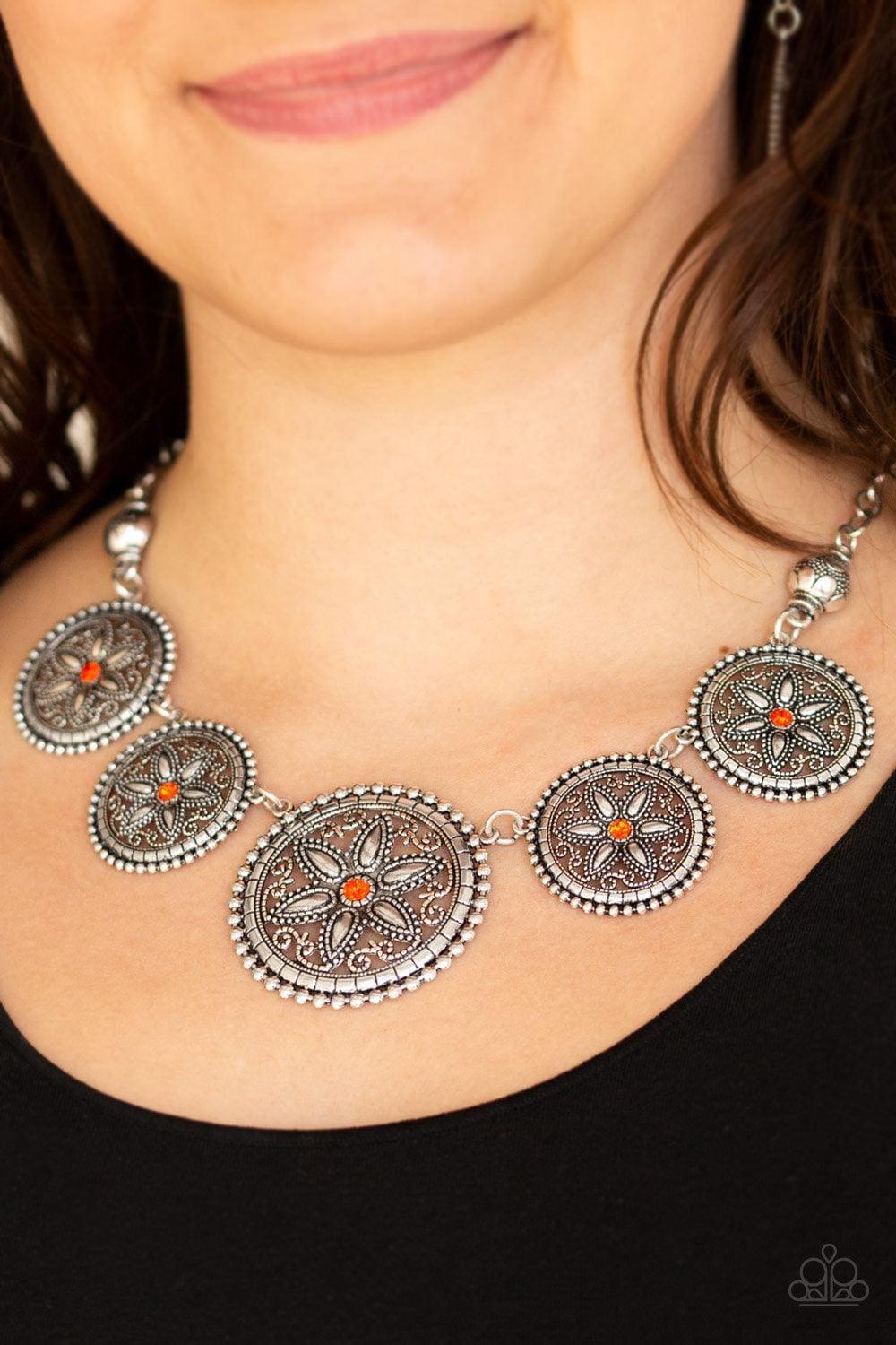 Paparazzi Accessories - Written In The Star Lilies - Orange Necklace - Bling by JessieK