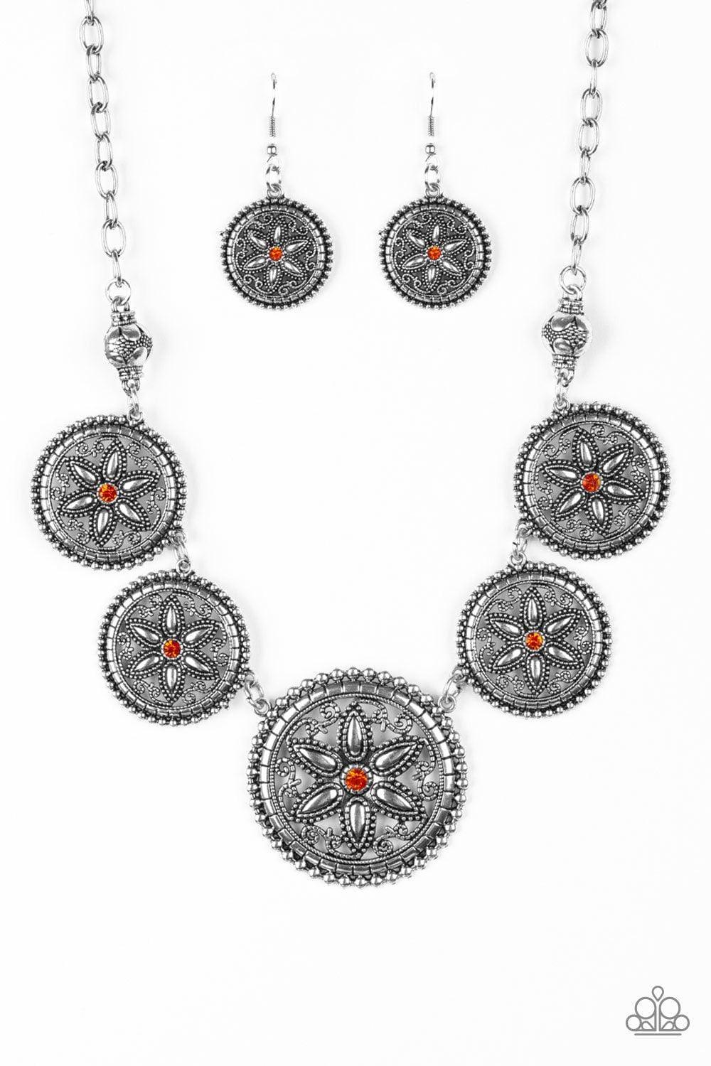 Paparazzi Accessories - Written In The Star Lilies - Orange Necklace - Bling by JessieK