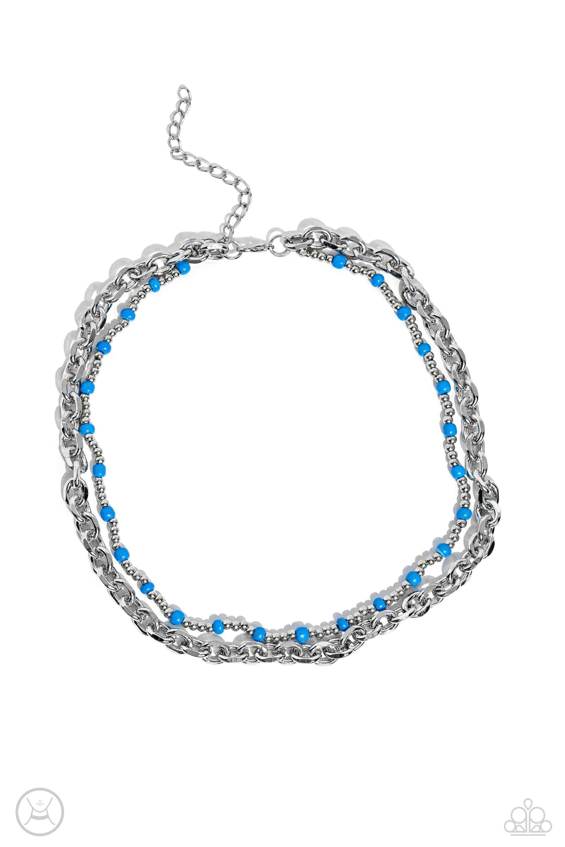 Paparazzi Accessories - A Pop of Color - Blue Choker Necklace - Bling by JessieK