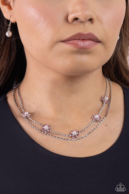 Paparazzi Accessories - A SQUARE Beauty - Pink Necklace - Bling by JessieK