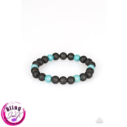 Paparazzi Accessories - All Zen - Blue Urban Bracelet - Bling by JessieK