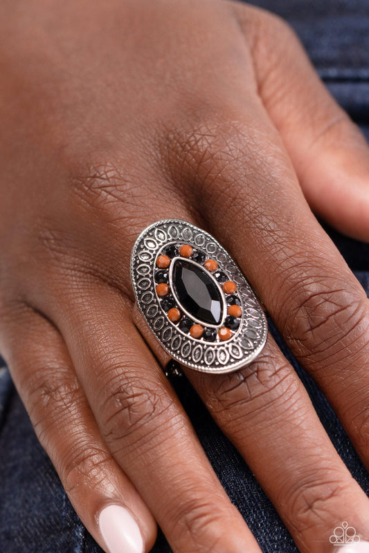 Paparazzi Accessories - ARTISAN Expression - Black Ring - Bling by JessieK