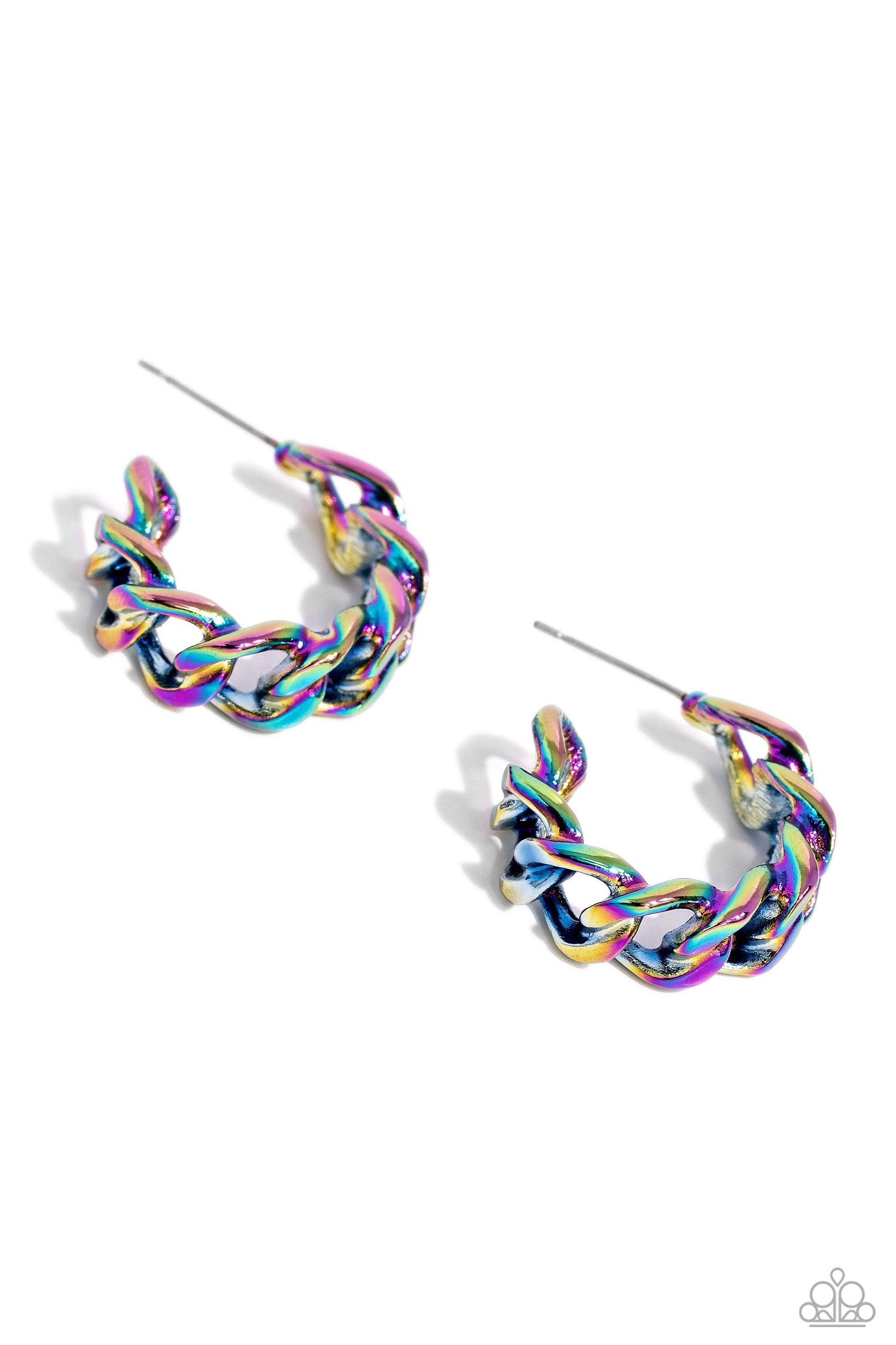 Paparazzi Accessories - Casual Confidence - Multicolor Hoop Earrings - Bling by JessieK