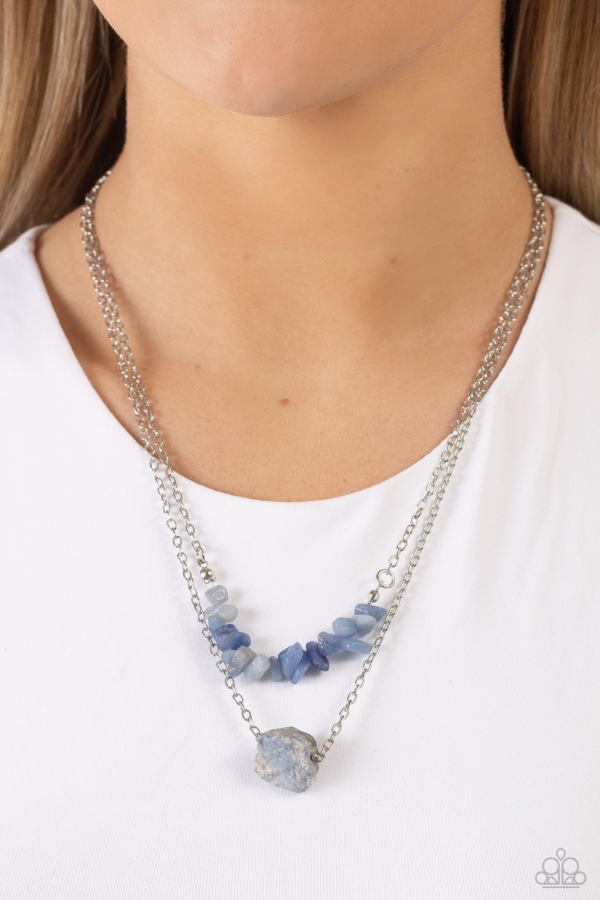 Paparazzi Accessories - Chiseled Caliber - Blue Necklace - Bling by JessieK
