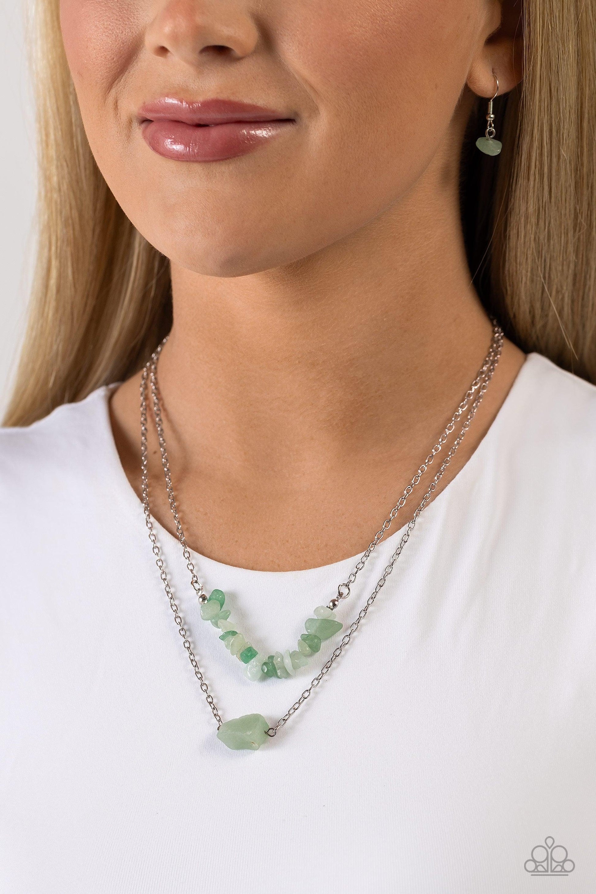 Paparazzi Accessories - Chiseled Caliber - Green Necklace - Bling by JessieK
