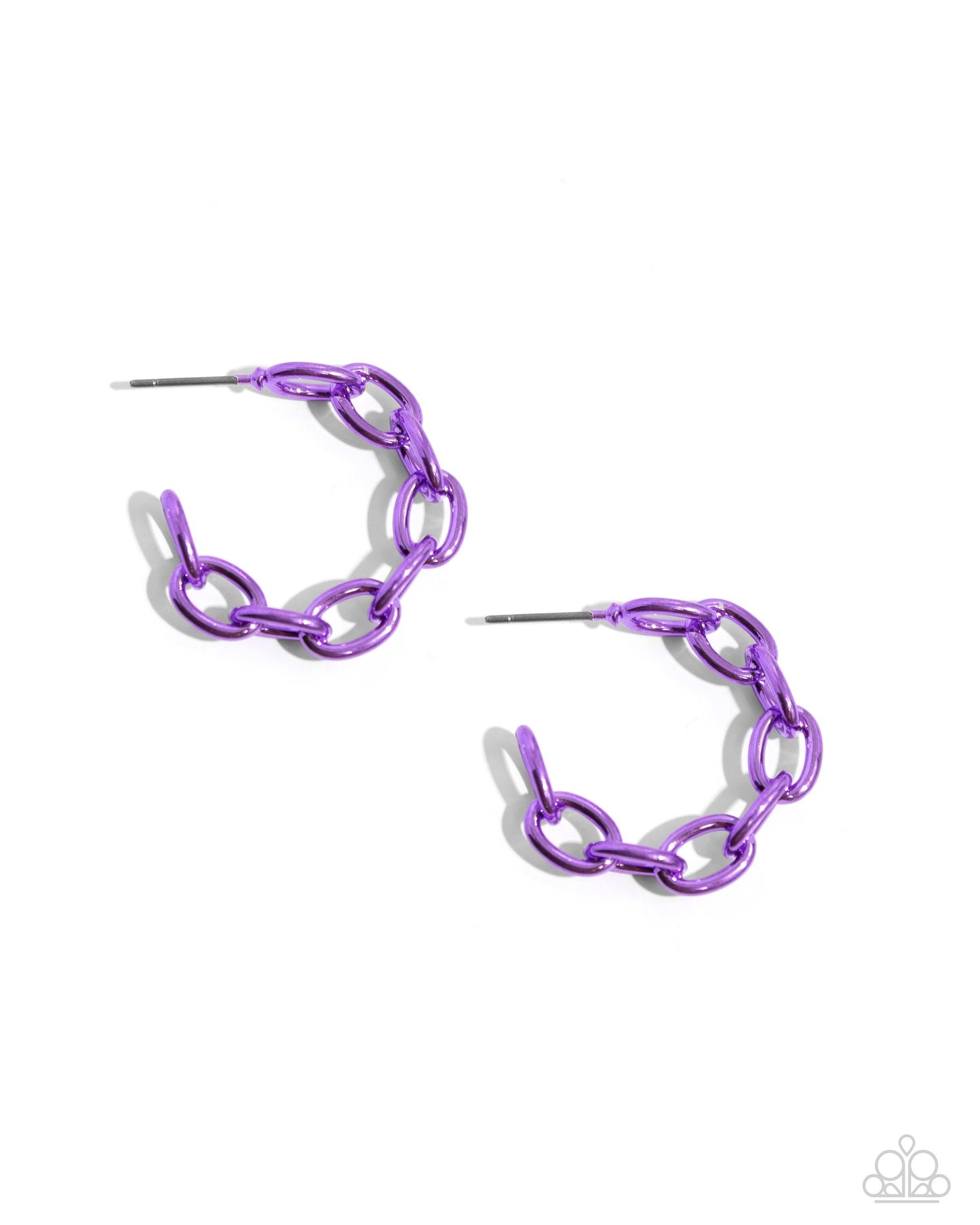 Paparazzi Accessories - Colorful Cameo - Purple Hoop Earrings - Bling by JessieK