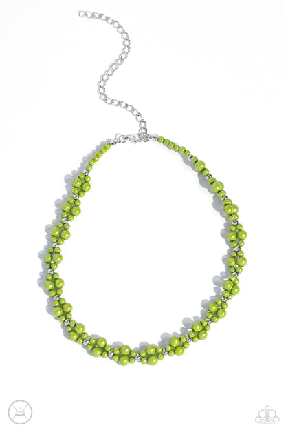 Paparazzi Accessories - Dreamy Duchess - Green Choker Necklace - Bling by JessieK