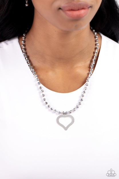 Paparazzi Accessories - Faceted Factor - Silver Necklace - Bling by JessieK