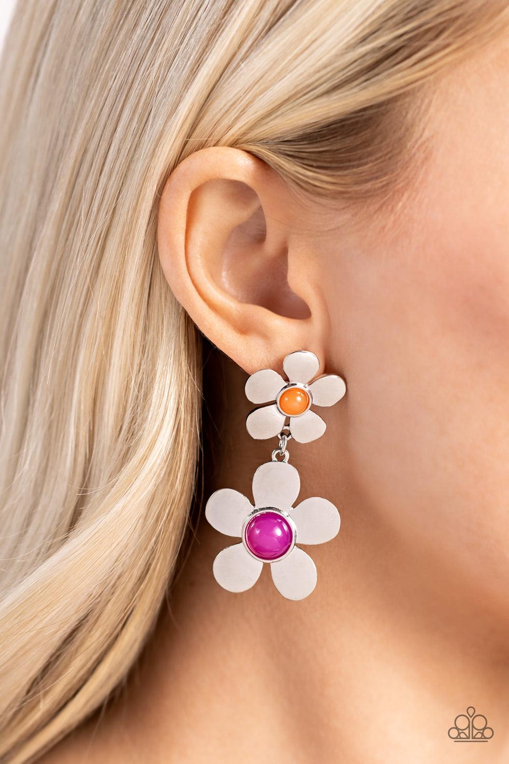 Paparazzi Accessories - Fashionable Florals - Pink Earrings - Bling by JessieK