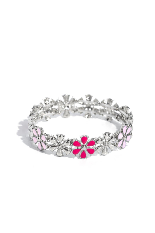 Paparazzi Accessories - Floral Fair - Pink Bracelet - Bling by JessieK