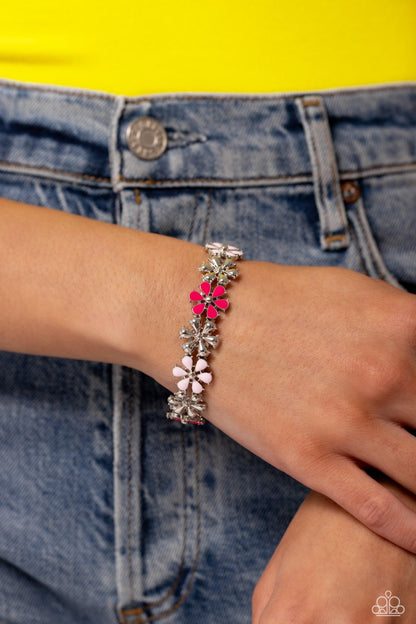 Paparazzi Accessories - Floral Fair - Pink Bracelet - Bling by JessieK