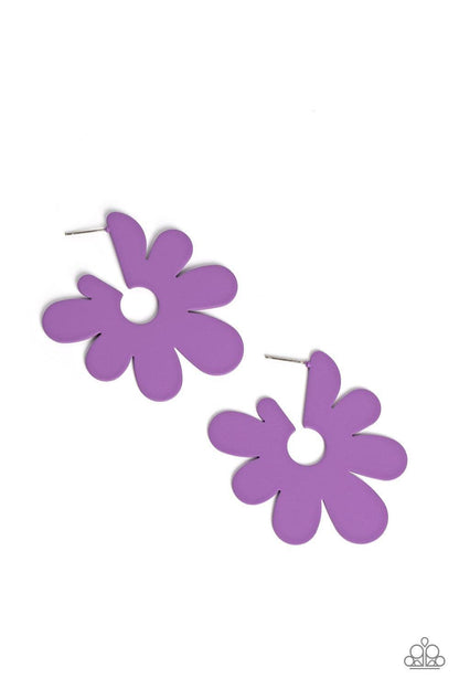 Paparazzi Accessories - Flower Power Fantasy - Purple Earrings - Bling by JessieK
