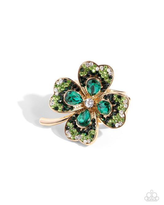 Paparazzi Accessories - Four Leaf Fantasy - Green Ring - Bling by JessieK