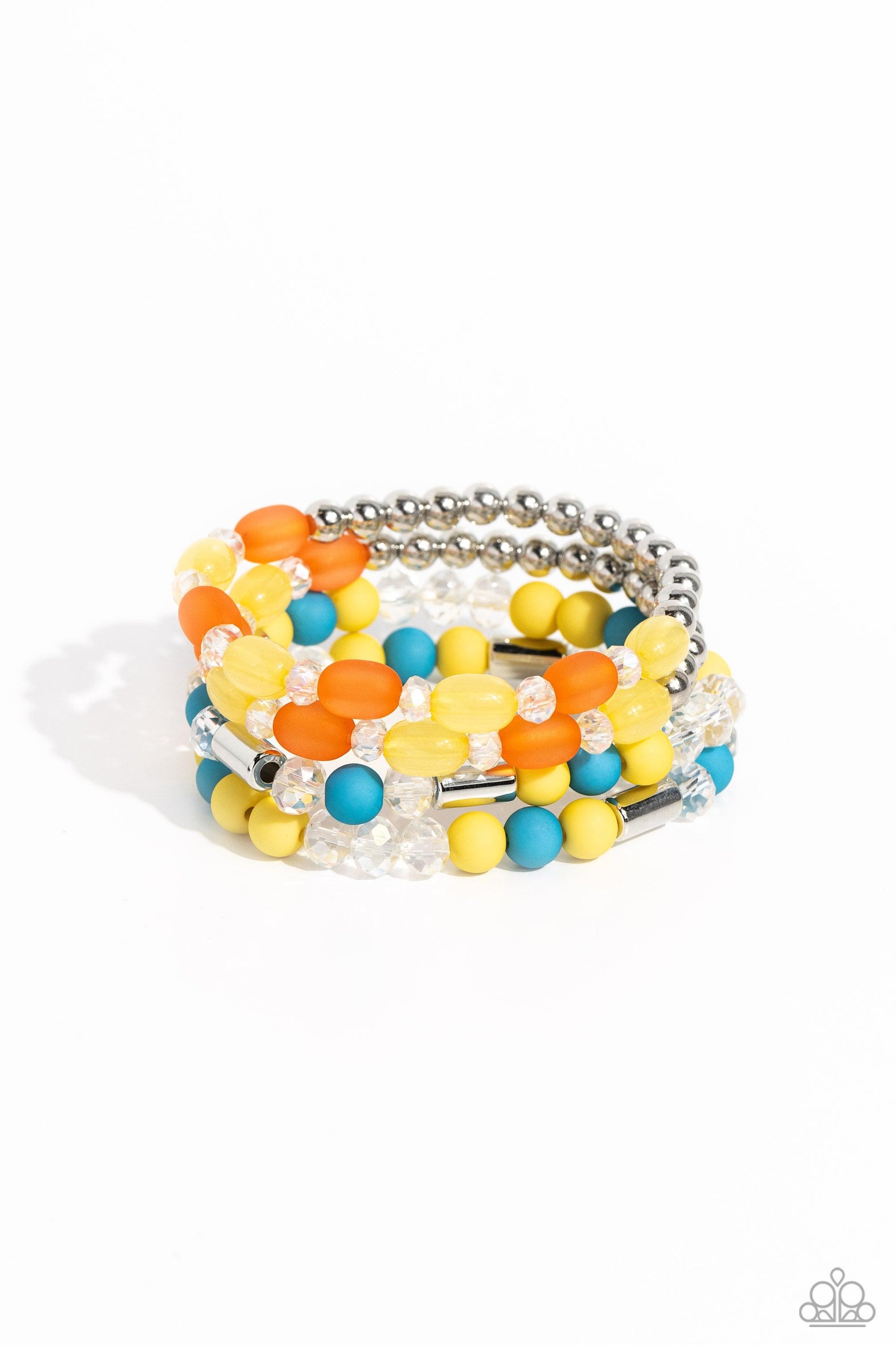 Paparazzi Accessories - Glassy Gait - Multicolor Bracelet - Bling by JessieK