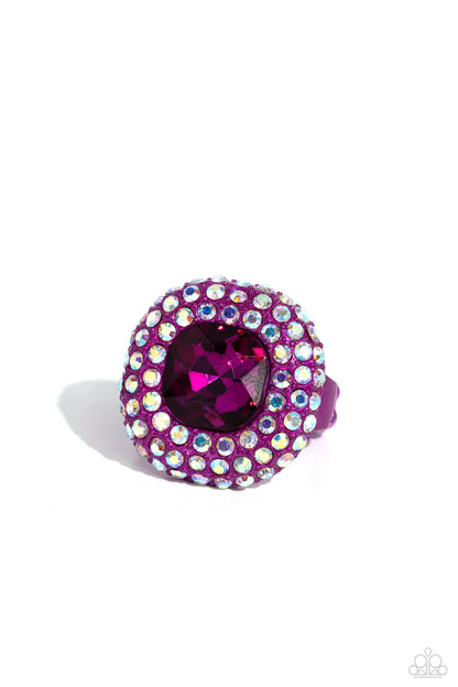 Paparazzi Accessories - Glistening Grit - Pink Ring - Bling by JessieK