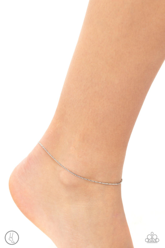 Paparazzi Accessories - High-Tech Texture - Silver Anklet - Bling by JessieK