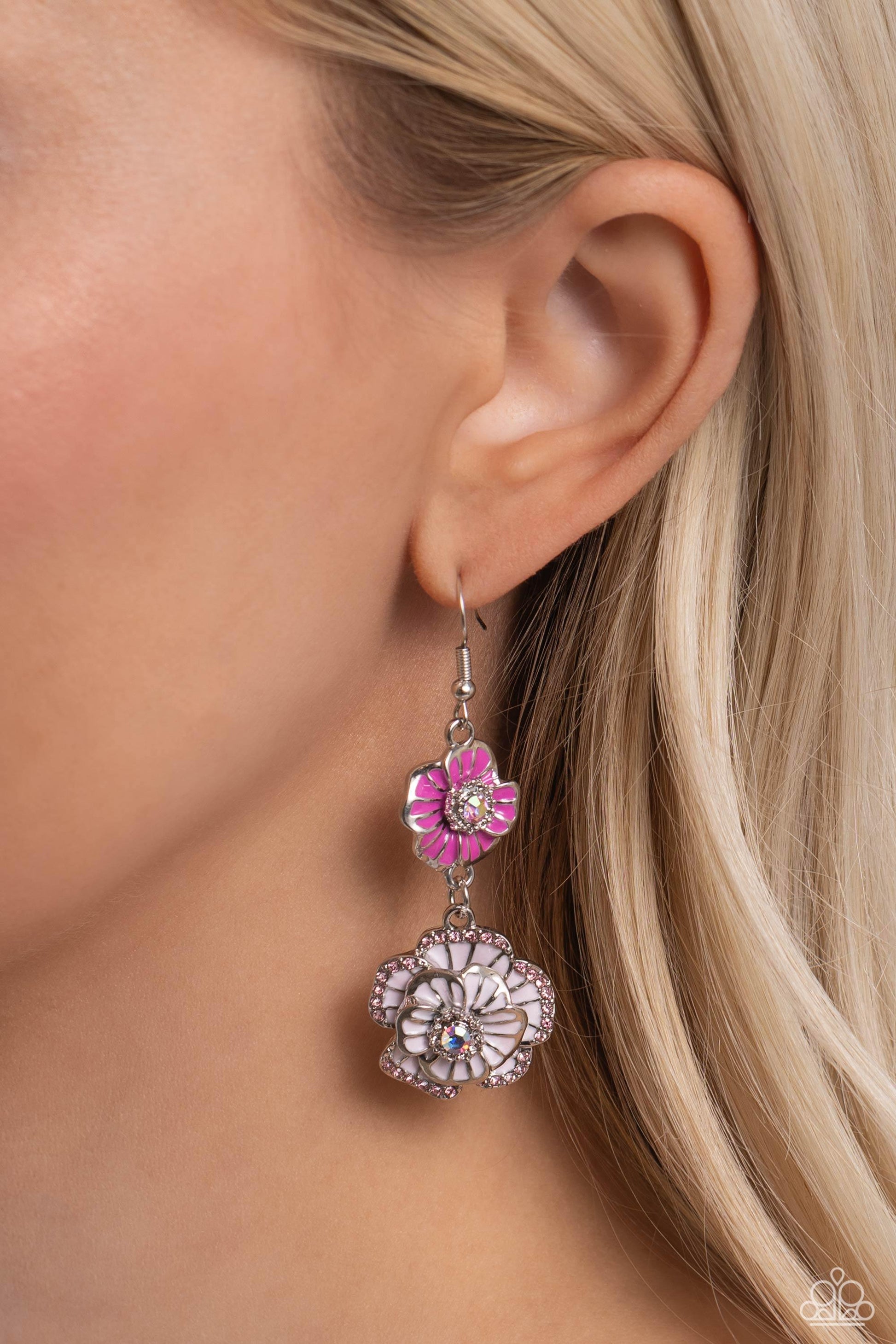 Paparazzi Accessories - Intricate Impression - Pink Earrings - Bling by JessieK