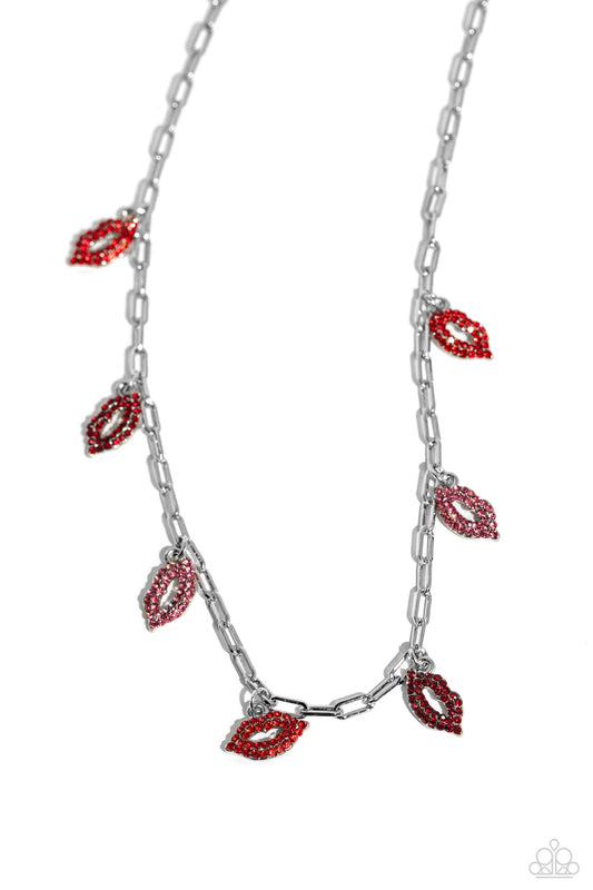 Paparazzi Accessories - KISS the Mark - Red Necklace - Bling by JessieK