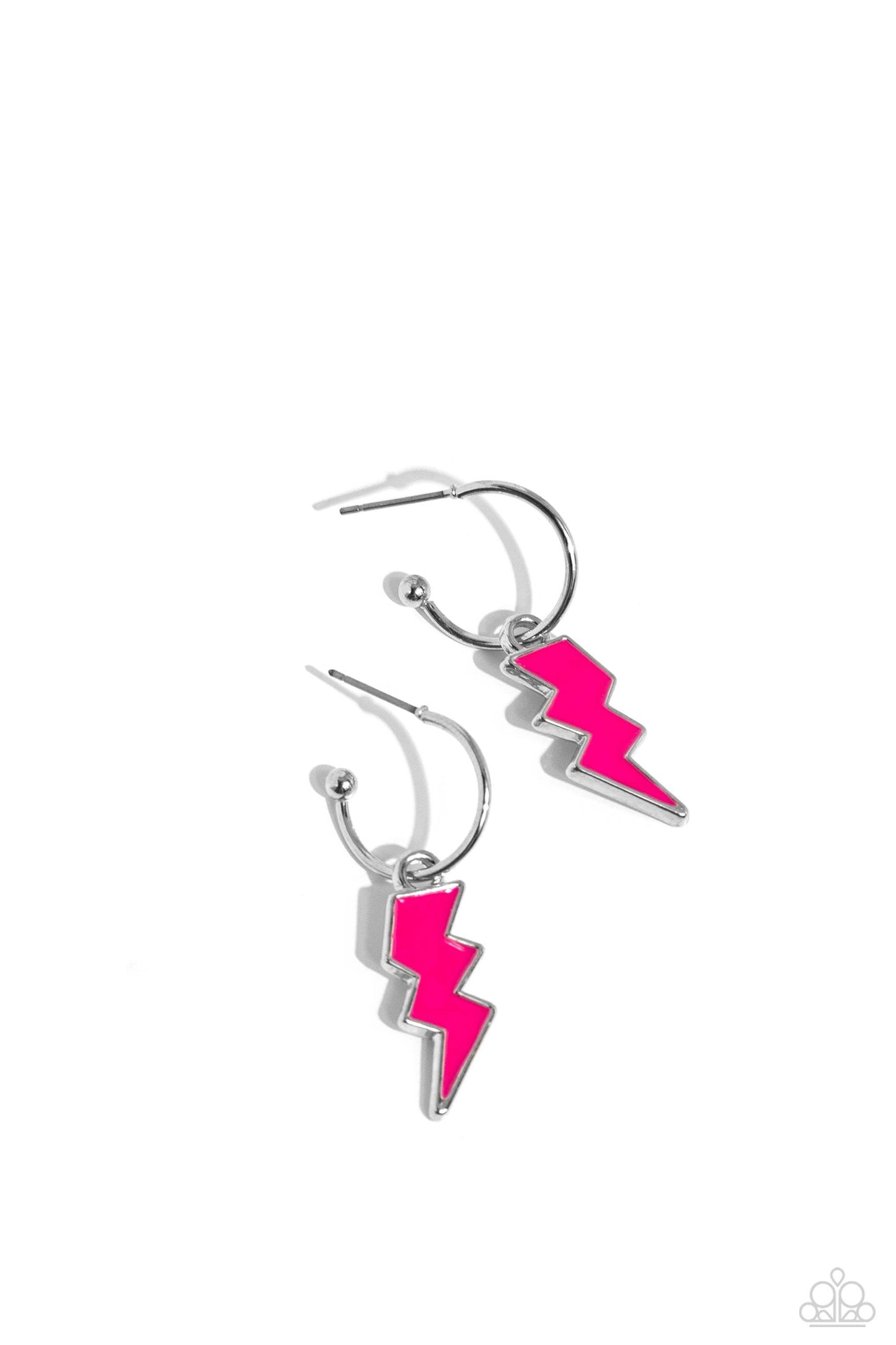 Paparazzi Accessories - Lightning Limit - Pink Earrings - Bling by JessieK