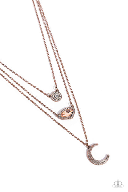 Paparazzi Accessories - Lunar Lineup - Copper Necklace - Bling by JessieK