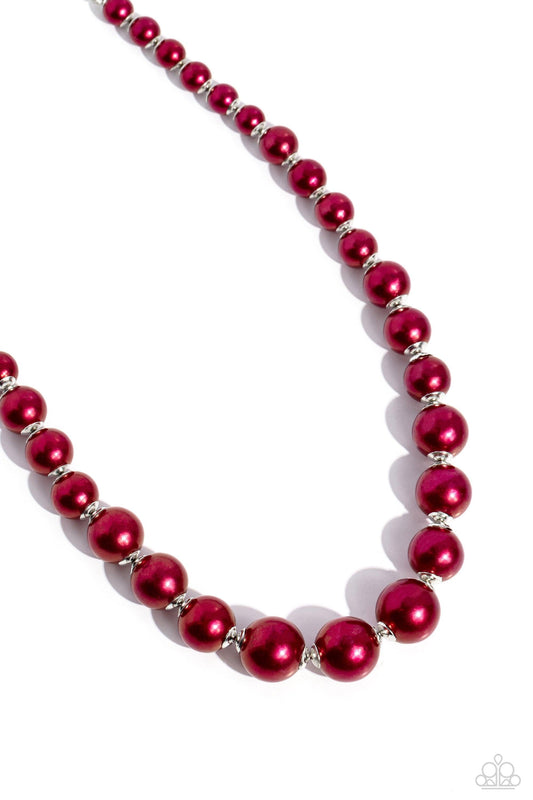Paparazzi Accessories - Manhattan Mogul - Red Necklace - Bling by JessieK