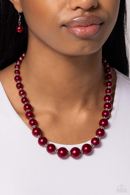 Paparazzi Accessories - Manhattan Mogul - Red Necklace - Bling by JessieK