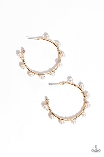 Paparazzi Accessories - Night at the Gala - Gold Hoop Earrings - Bling by JessieK