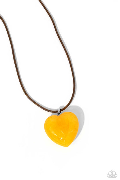 Paparazzi Accessories - Serene Sweetheart - Yellow Necklace - Bling by JessieK