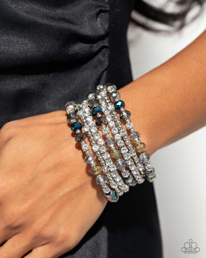 Paparazzi Accessories - Sizzling Stack - Multicolor Coil Bracelet EMP Exclusives 2024 - Bling by JessieK