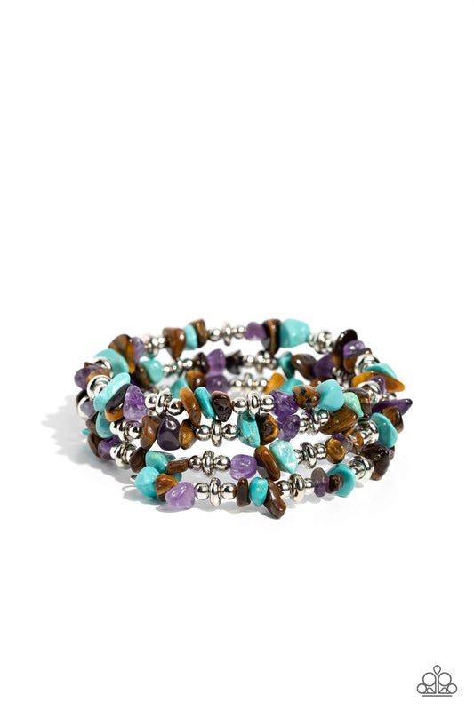 Paparazzi Accessories - Stacking Stones - Brown Bracelet - Bling by JessieK
