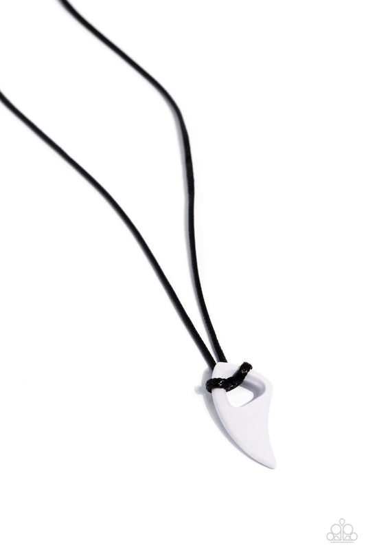 Paparazzi Accessories - Summer Shark - White Urban Necklace - Bling by JessieK