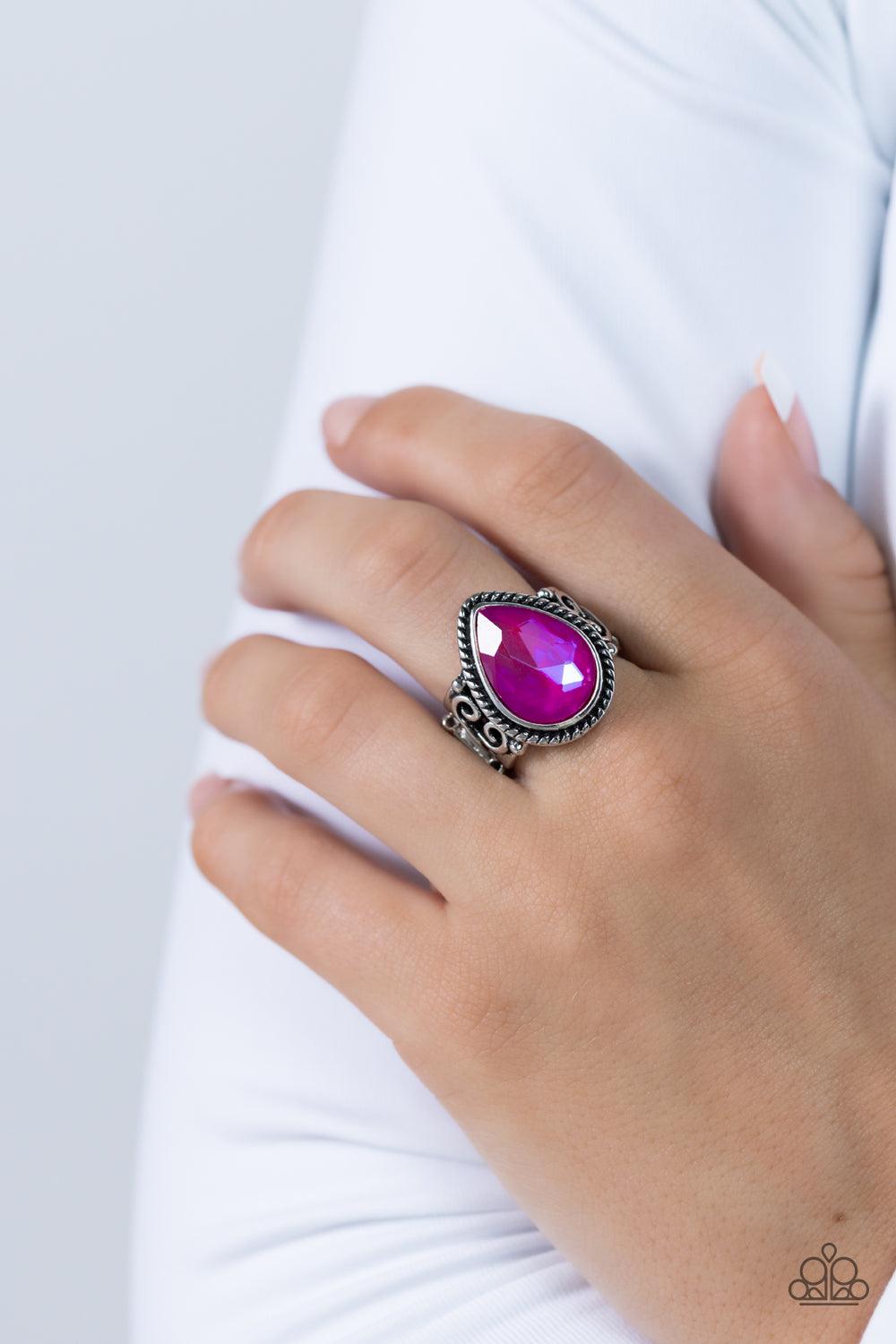 Paparazzi Accessories - Supernatural Sparkle - Pink Ring - Bling by JessieK