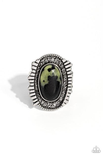 Paparazzi Accessories - Terrazzo Trendsetter - Green Ring - Bling by JessieK