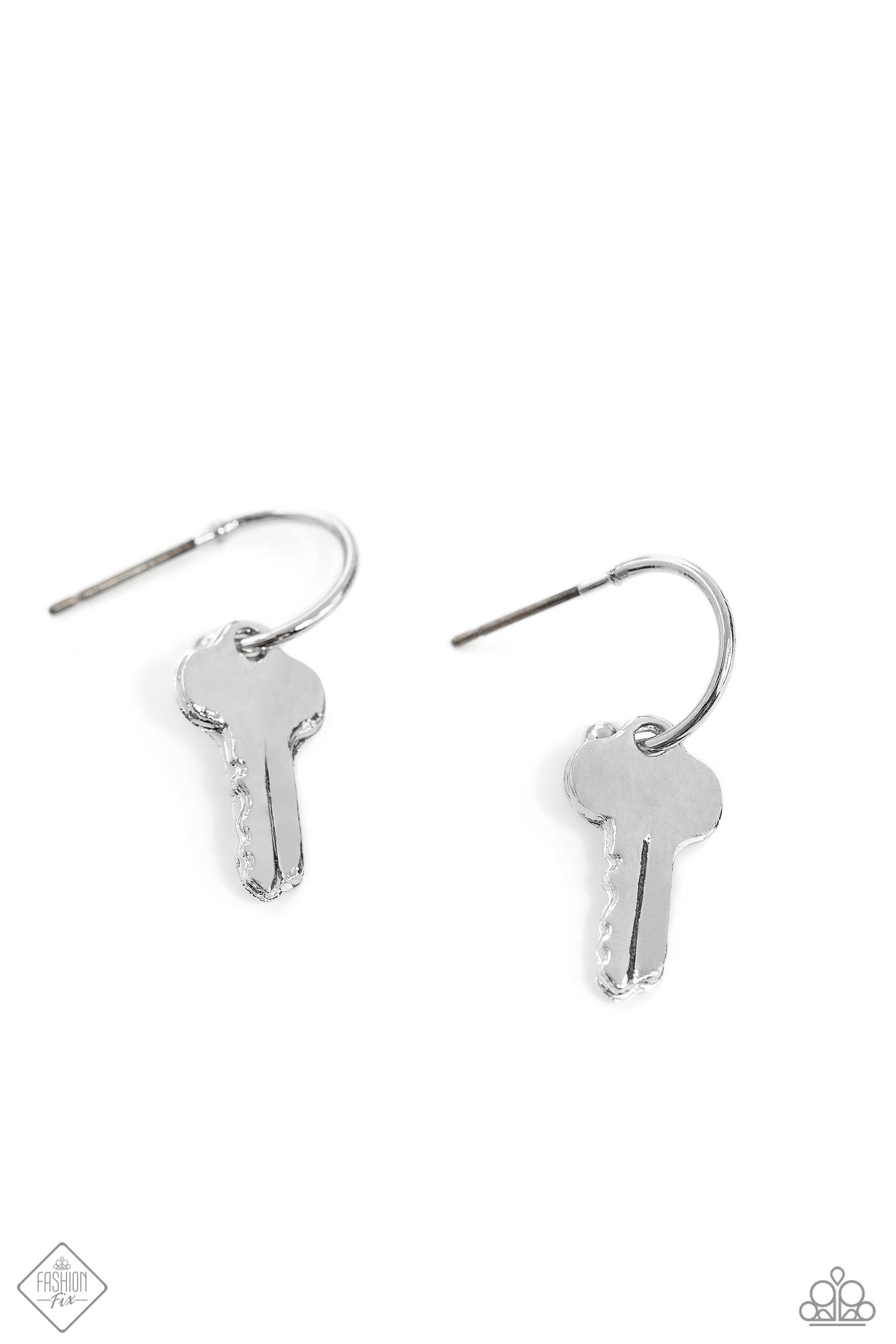 Paparazzi Accessories - The Key to Everything - Silver Earrings - Bling by JessieK