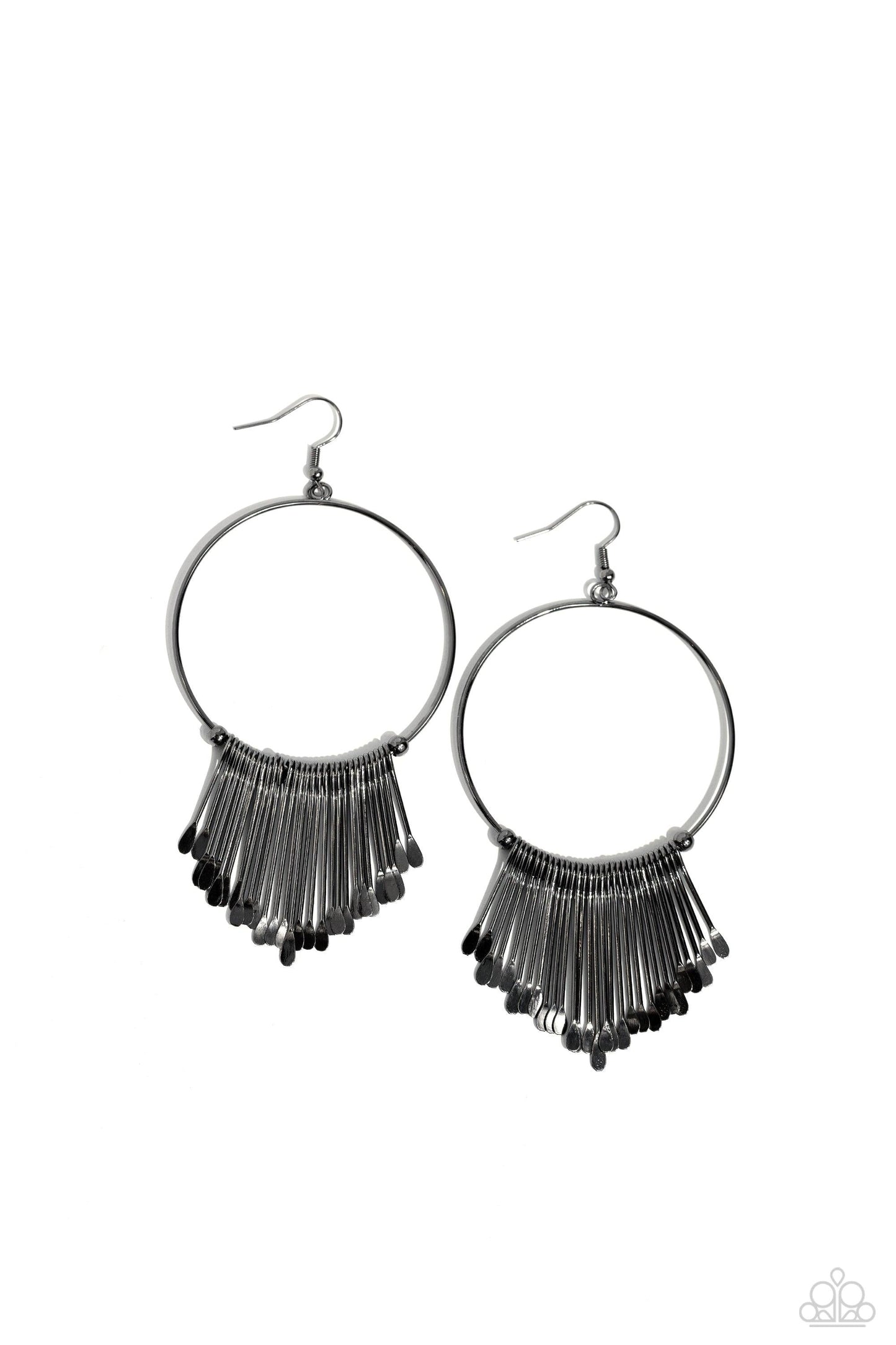 Paparazzi Accessories - The Little Dipper - Black Earrings - Bling by JessieK