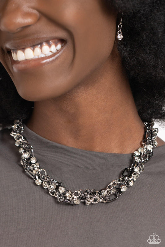 Paparazzi Accessories - Totally Two-Toned - Silver Necklace - Bling by JessieK