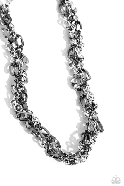Paparazzi Accessories - Totally Two-Toned - Silver Necklace - Bling by JessieK
